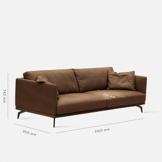 KUMA Leather Sofa, L186/L216, Full Leather