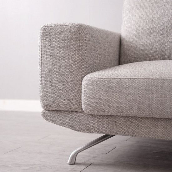Aston Recliner Sofa, 210, Grey (with ottoman) [In-Stock x2]