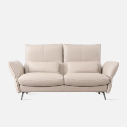 Boston Recliner Sofa, L178, Semi Aniline Leather, Beige G3 (half/full leather) 