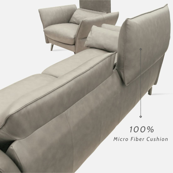 Boston Recliner Sofa, L158-218, Semi Aniline Leather 
