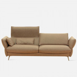 Boston Recliner Sofa, L178, Semi Aniline Leather, Beige G3 (Full leather) 