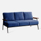 Industrial Metal Sofa 3S, Blue Jean Industrial Metal Sofa 3S, Blue Jean