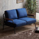 Industrial Metal Sofa 2S, Blue Jean