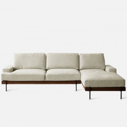 Nadine Frame Sofa, Walnut Frame, L-SHAPE