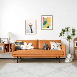 Nadine Leather Sofa, L180-L238