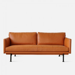 Nadine Leather Sofa, L180-L238
