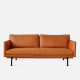 Nadine Leather Sofa, L180-L238, Custom Nadine Leather Sofa, L180-L238, Custom