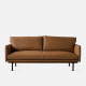 Nadine Leather Sofa, L180-L238, Dark Brown, Custom Nadine Leather Sofa, L180-L238, Dark Brown, Custom
