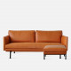 Nadine Leather Sofa, L180-L238, Custom Nadine Leather Sofa, L180-L238, Custom