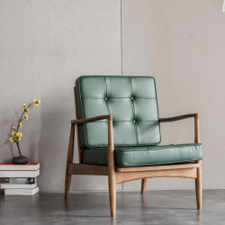 LATA 1-seater-sofa V2, Green Leather [Display] 