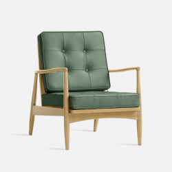 LATA 1-seater-sofa V2, Green Leather [Display] 