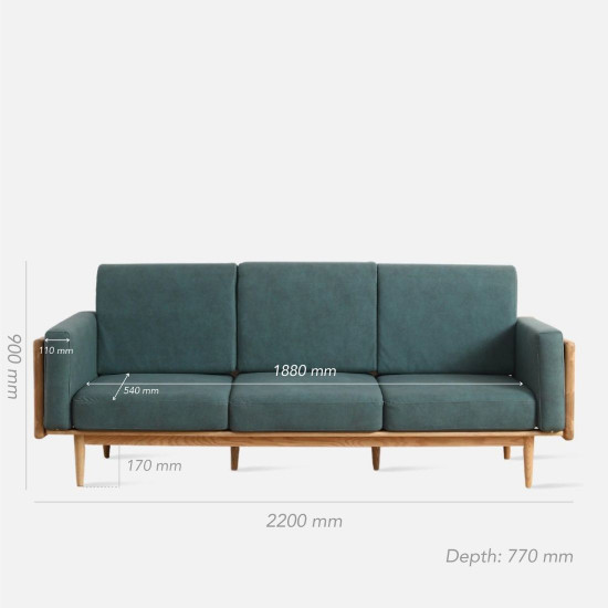 DOLCH Rattan Sofa, L220 [SALE]