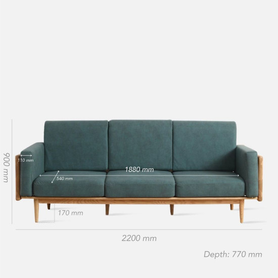DOLCH Rattan Sofa, L220 DOLCH Rattan Sofa, L220