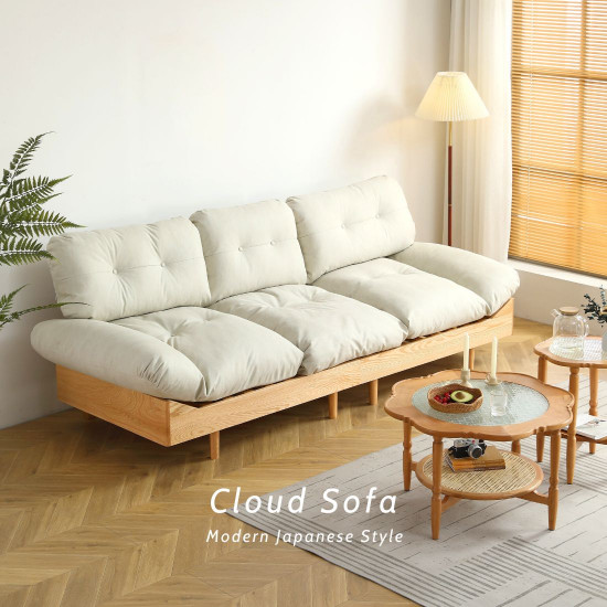 Cloud Sofa, L240-L300, Walnut/Cherrywood