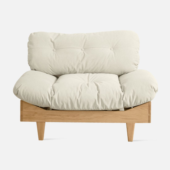 Cloud Sofa, L110 one seater, Oak