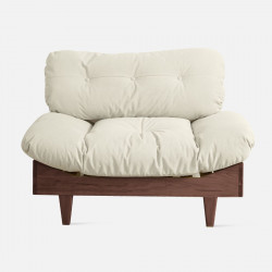 Cloud Sofa, L110 one seater, Walnut/Cherrywood