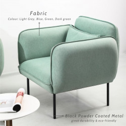 ADAMS Two-Seater-Sofa, Light Grey [SALE]