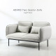 ADAMS Two-Seater-Sofa, Light Grey