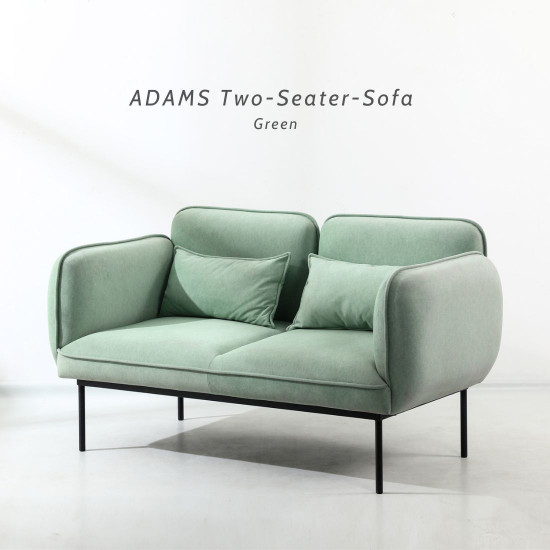 ADAMS Two-Seater-Sofa, Blue