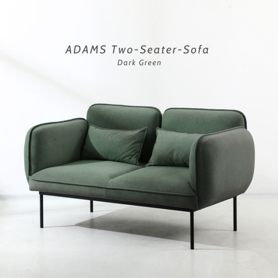 ADAMS Two-Seater-Sofa, Dark Green