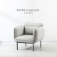 ADAMS Single Sofa, Light Grey ADAMS Single Sofa, Light Grey