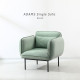 ADAMS Single Sofa, Light Grey