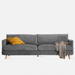 ASAMI Sofa, Velvet Grey, L198