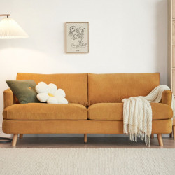 ASAMI Sofa, Velvet Grey, L198
