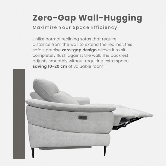 CLEO Dual Electric Recliner Sofa, 2-Seater, L155 [Ex-Display]