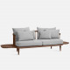 Willow Sofa with sidetable, Walnut Brown