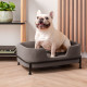 Pet Sofa Puffed velvet dark grey