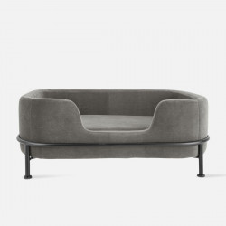 Pet Sofa Puffed velvet dark grey