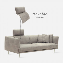 Milton Sofa, L192, Semi Aniline Leather (full leather)