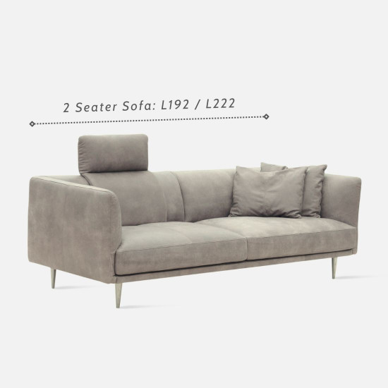Milton Sofa, L192, Semi Aniline Leather, G3 342
