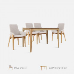 DANA Dining Table Solo Chair L120-L180 [SALE]