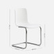  ADAMS S-shape Dining Chair, white