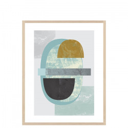 Pastel colours print - Large, Framed with Natural Ash