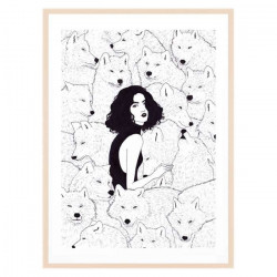Wolf Pack, X-Large, Framed Ash Wood
