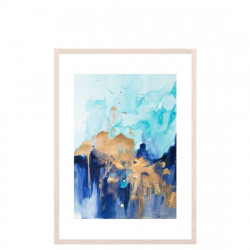 Abstract Watercolour - Medium, Framed with White
