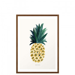 Pineapple - Medium, Framed with Natural Walnut