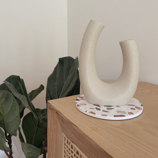 Curved Ceramic Vase