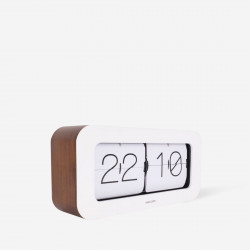 Clock Matiz - bamboo white wall/table