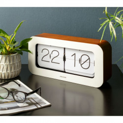 Clock Matiz - bamboo white wall/table [SALE]