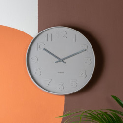 Wall Clock Mr. Grey Numbers, Warm Grey [Display]