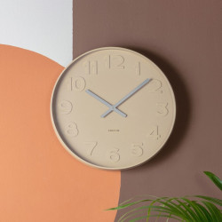 Wall Clock Mr. Beige Numbers, Soft Beige