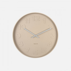 Wall Clock Mr. Beige Numbers, Soft Beige