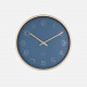 [SALE] Wall Clock Gold Elegance - Blue