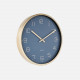 Wall Clock Gold Elegance - Blue