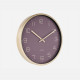 Wall Clock Gold Elegance - Purple