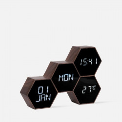 [SALE] Alarm clock Six in the Mix black wood painted